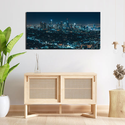 City View At Night Canvas Wall Painting