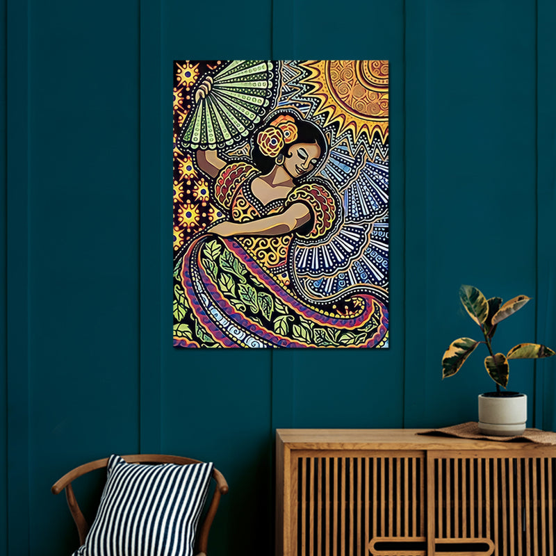 Dancing Girl Pattern Design Canvas Wall Painting