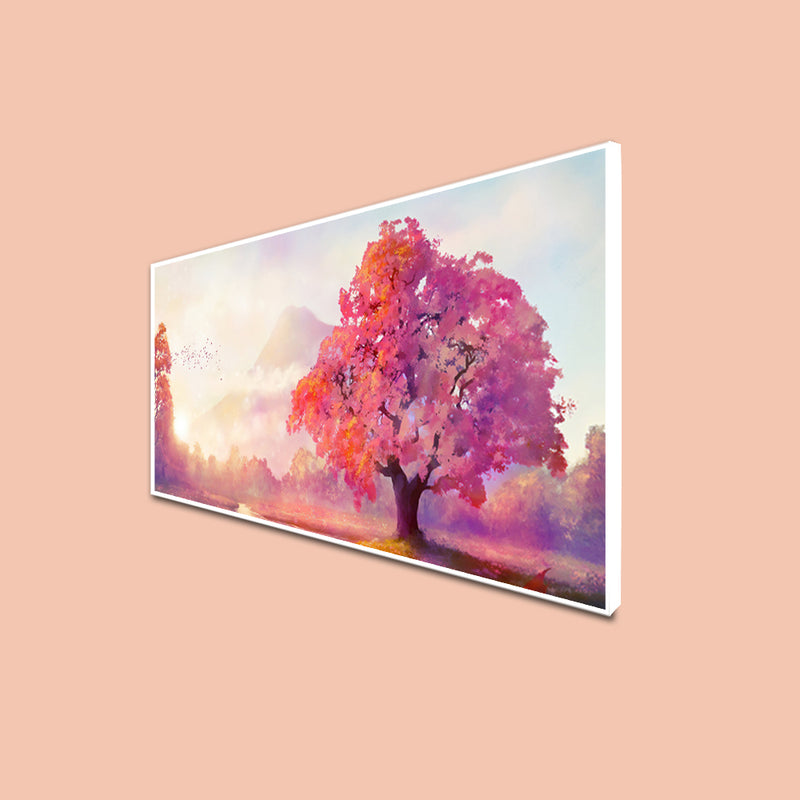 Autumn Tree Modern Art Canvas  Floating Frame Wall Painting