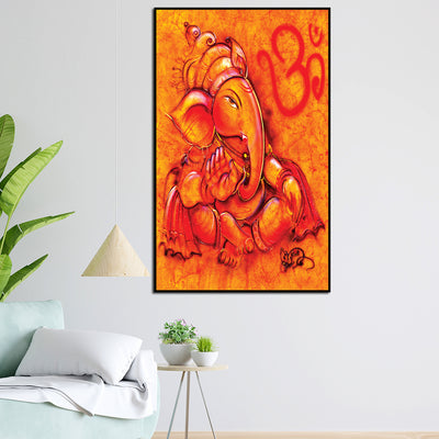 Ganpati Floating Canvas Wall Painting