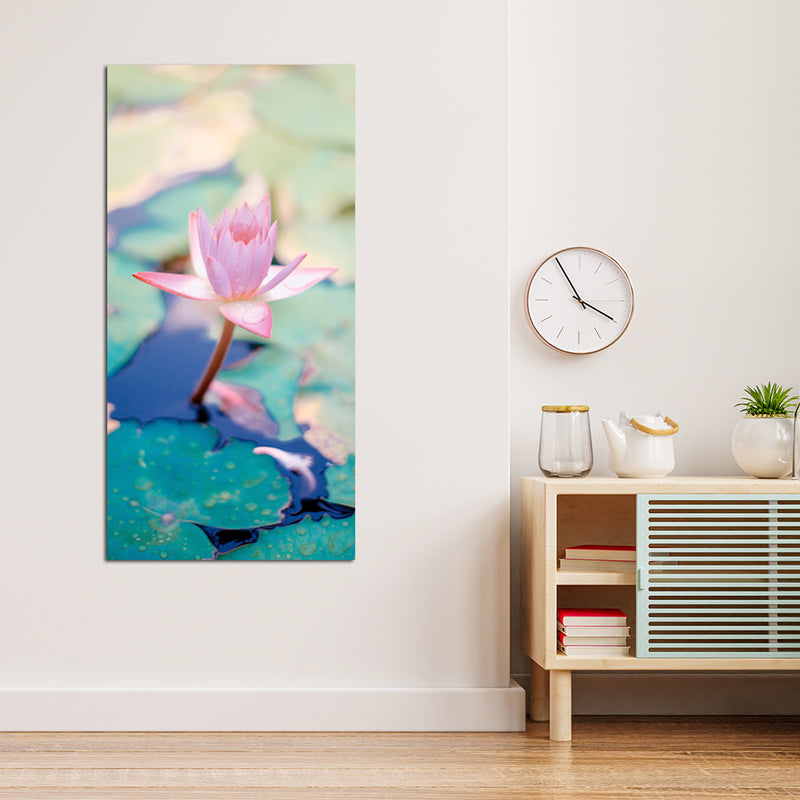 Misty Rain Lotus Canvas Wall Painting