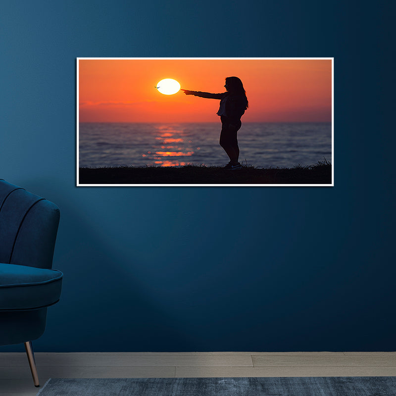 Girl Photography Canvas Floating Frame Wall Painting