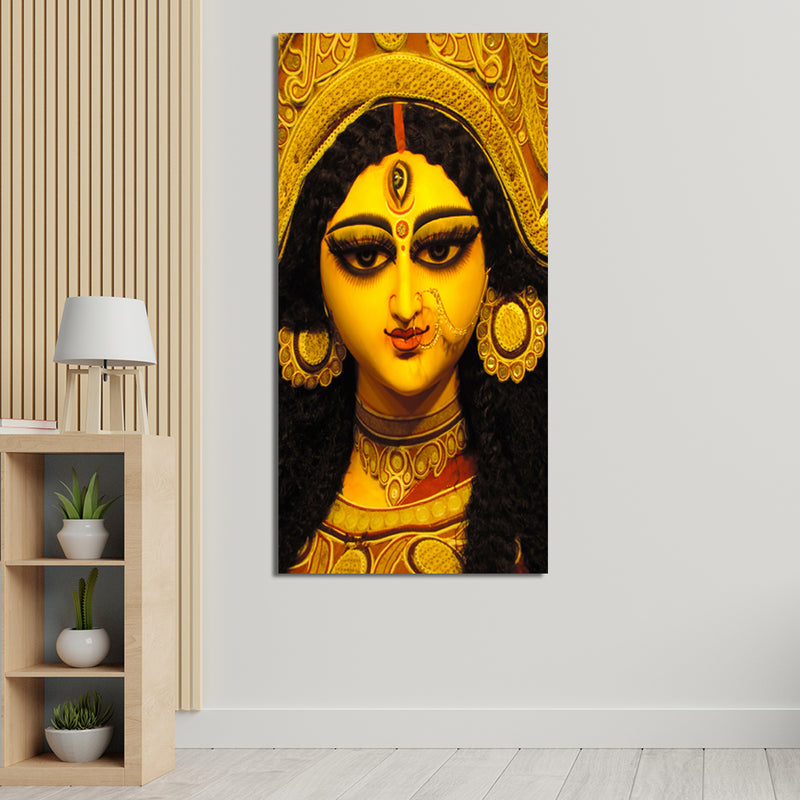 Maa Durga Preety Face Canvas Wall Painting