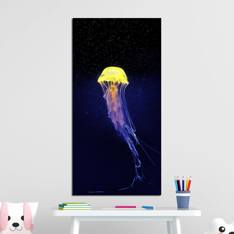 Jellyfish Print Canvas Wall Painting