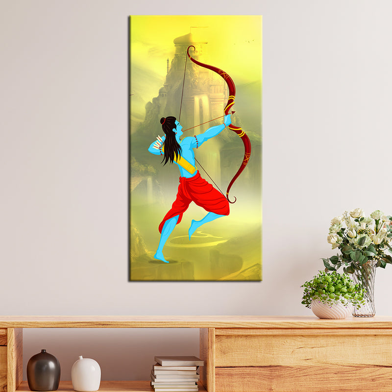 Lord Ram Modern Art Canvas Wall Painting