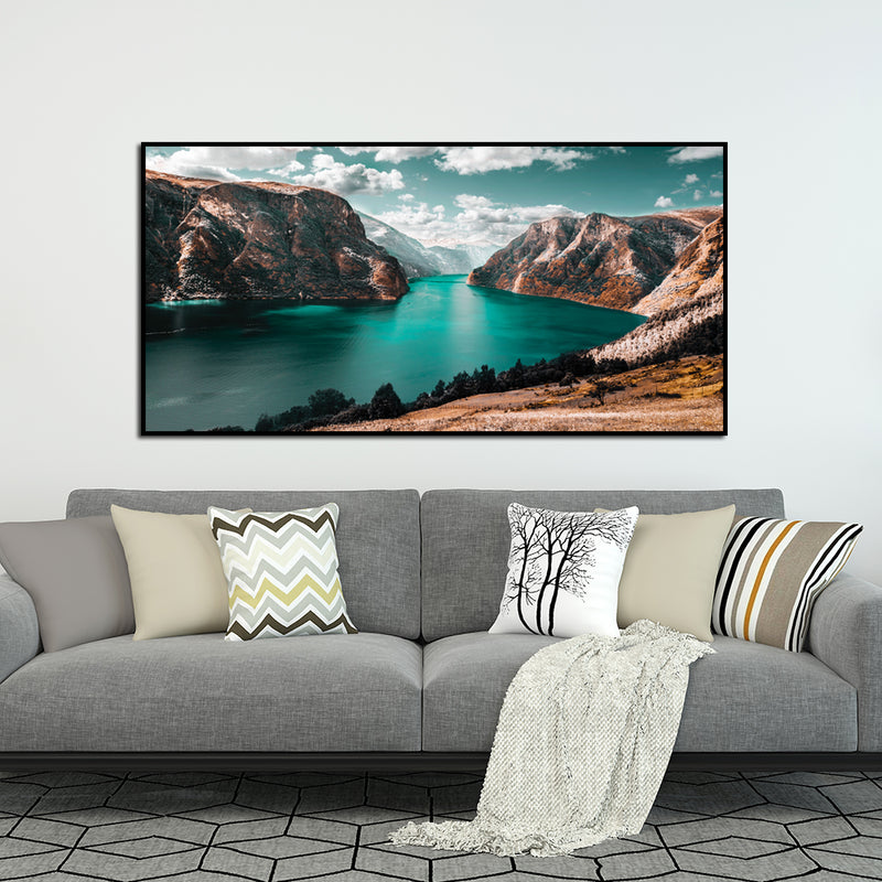 Moraine Lake Mountain View Canvas Floating Frame Wall Painting