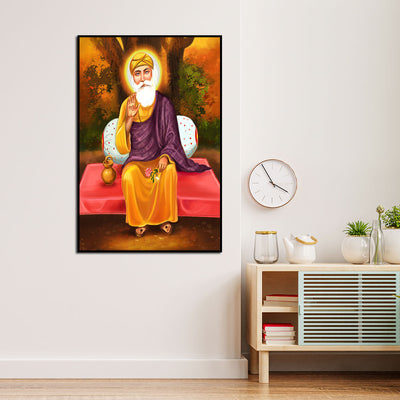 Guru Nanak Dev ji Sikh Floating Canvas Wall Painting