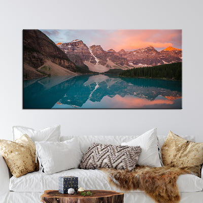 Mountain River View Canvas Modern Wall Painting