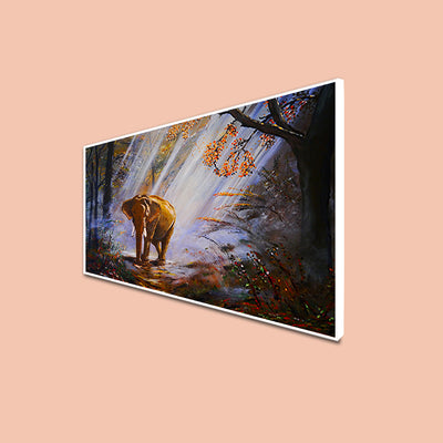 Artistic Elephant Canvas Floating Frame Wall Painting