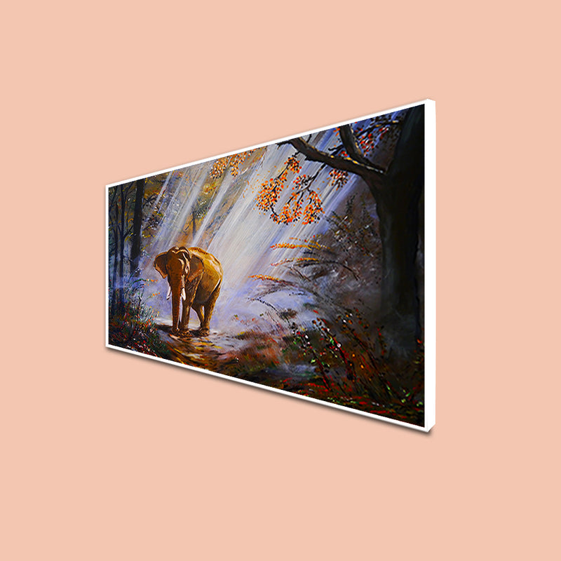 Artistic Elephant Canvas Floating Frame Wall Painting