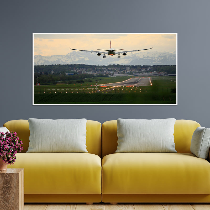 Airplane Canvas Floating Frame Wall Painting