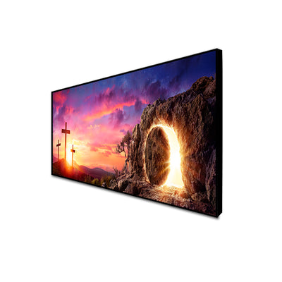 Miracle At The Cross Floating Frame Canvas Wall Painting