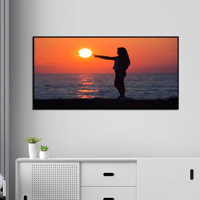 Girl Photography Canvas Floating Frame Wall Painting