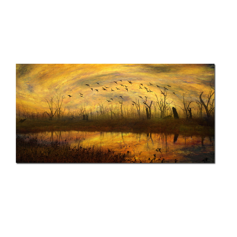 Abstract Village View Painting Canvas Wall Painting