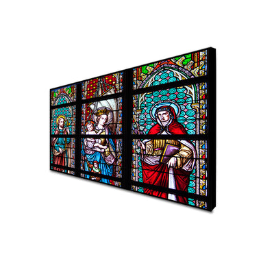 Jesus With Marry Canvas Floating Frame Wall Painting