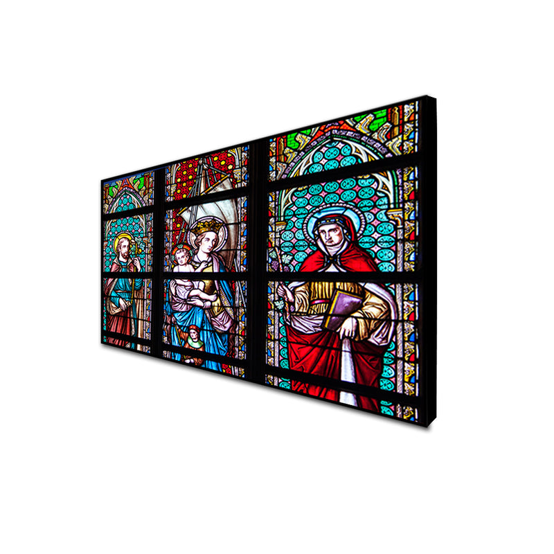 Jesus With Marry Canvas Floating Frame Wall Painting