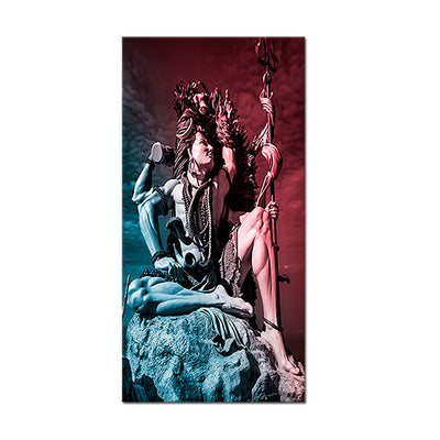 Lord Shiva Colourful Canvas Wall Painting