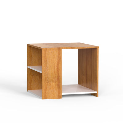 Duo Side Table With Wooden Finish