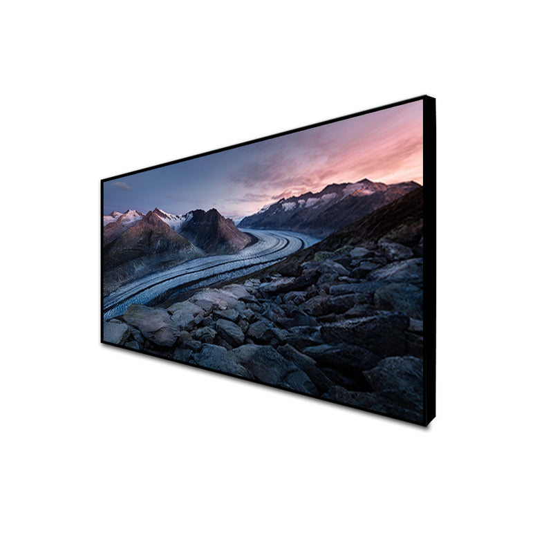 Mountains Pathway Canvas Floating Frame Wall Painting