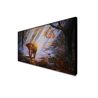 Artistic Elephant Canvas Floating Frame Wall Painting