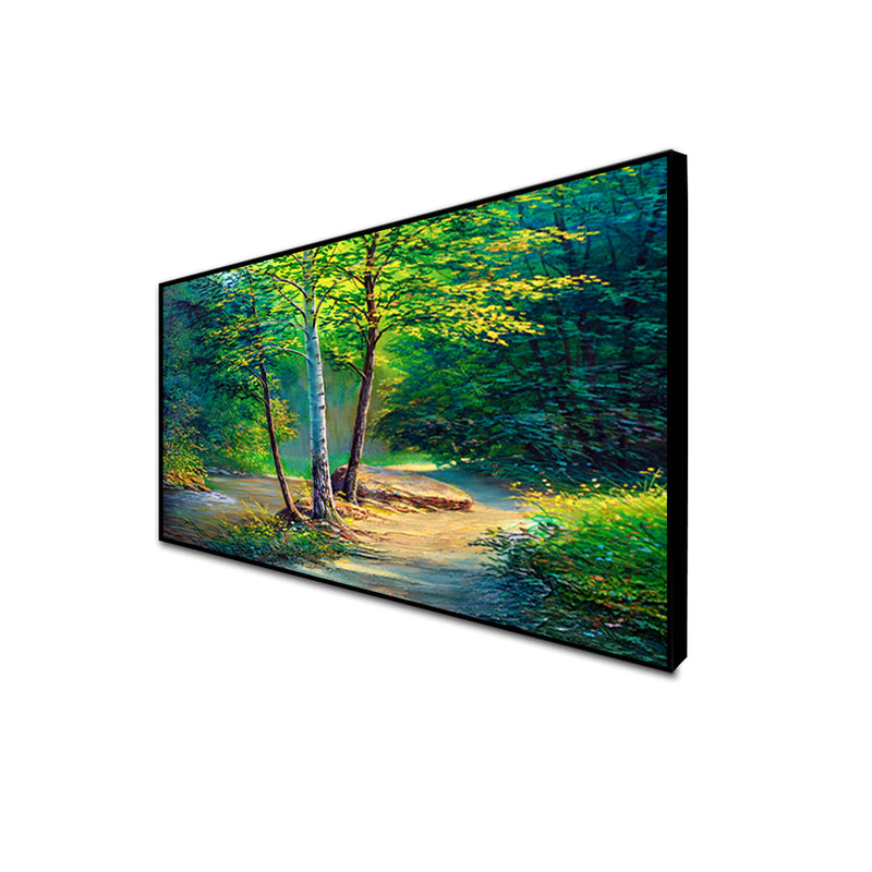 Green Forest Canvas Floating frame Wall Painting