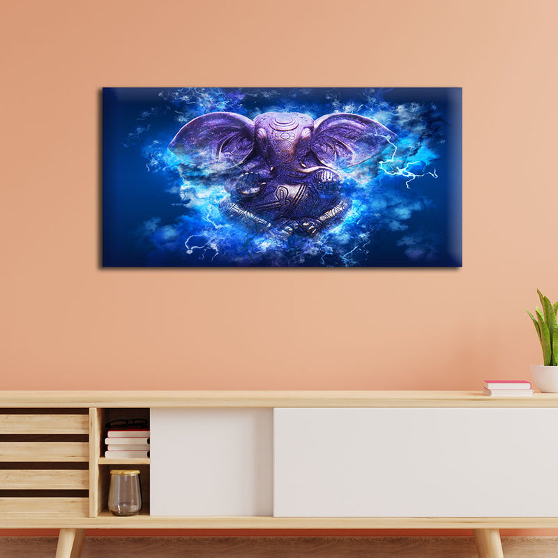 Ganesha Illustration Canvas Wall Painting