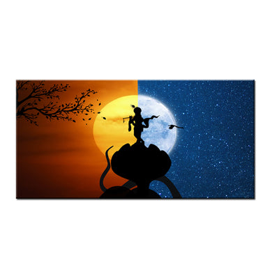 Abstract Krishna Canvas Wall Painting