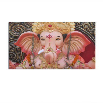 Cute Lord Ganesha Canvas Wall Painting