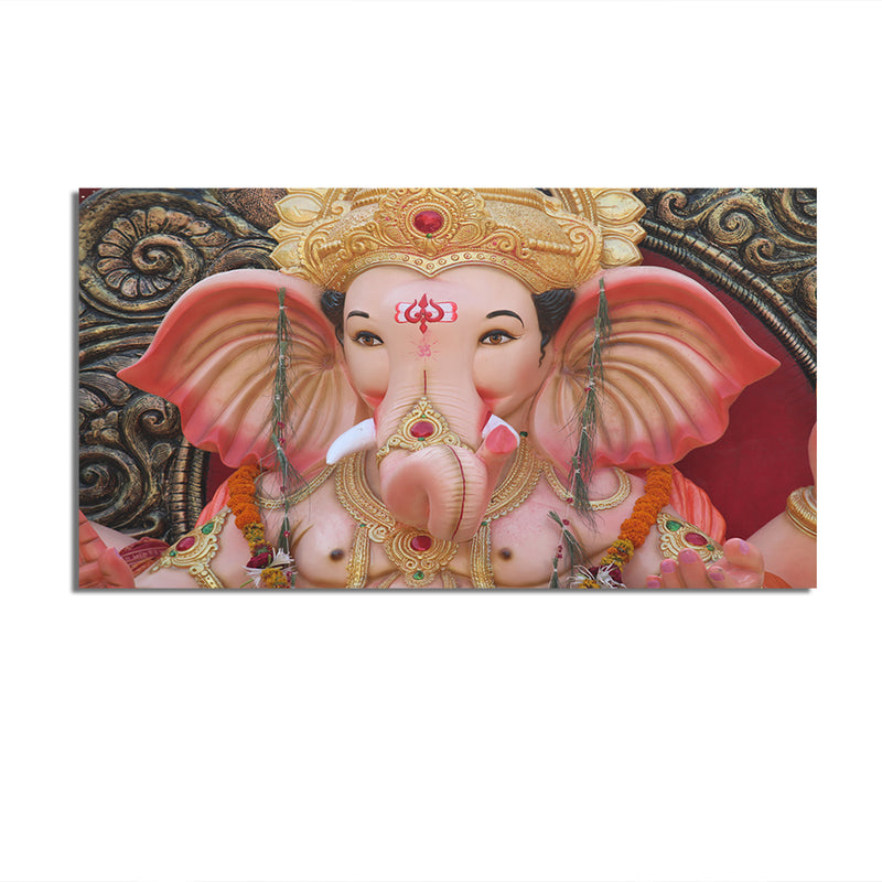 Cute Lord Ganesha Canvas Wall Painting