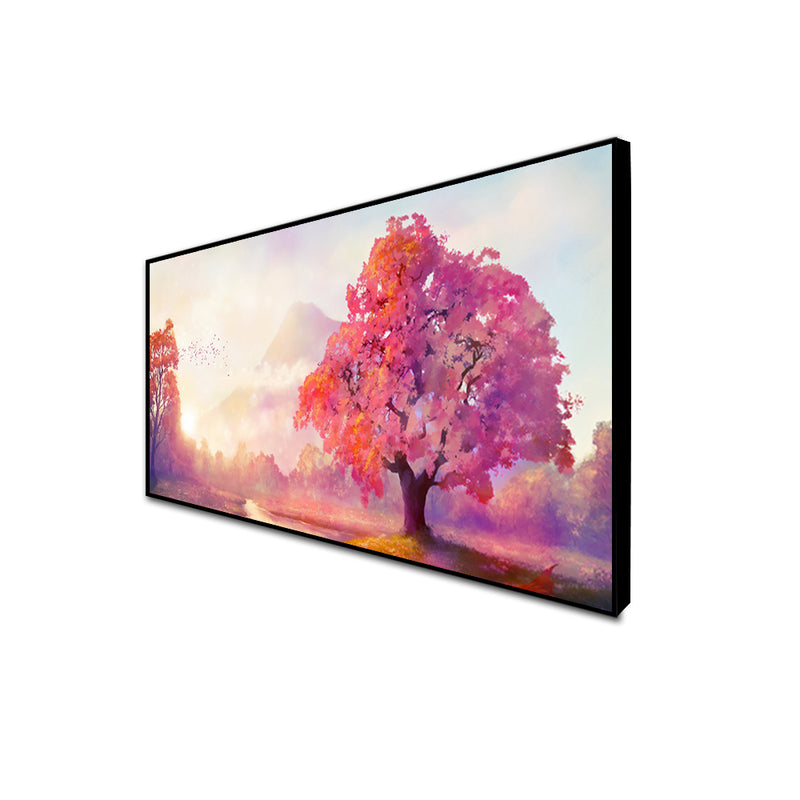 Autumn Tree Modern Art Canvas  Floating Frame Wall Painting