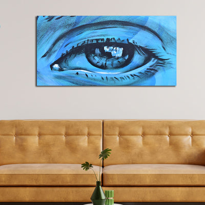 Blue Eyes Artistic Canvas Wall Painting