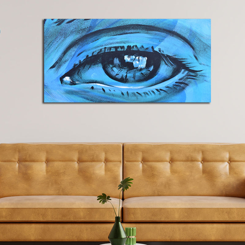 Blue Eyes Artistic Canvas Wall Painting