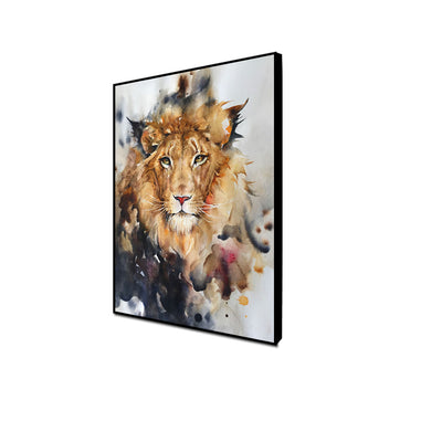 Abstract Lion Canvas Floating Wall Painting