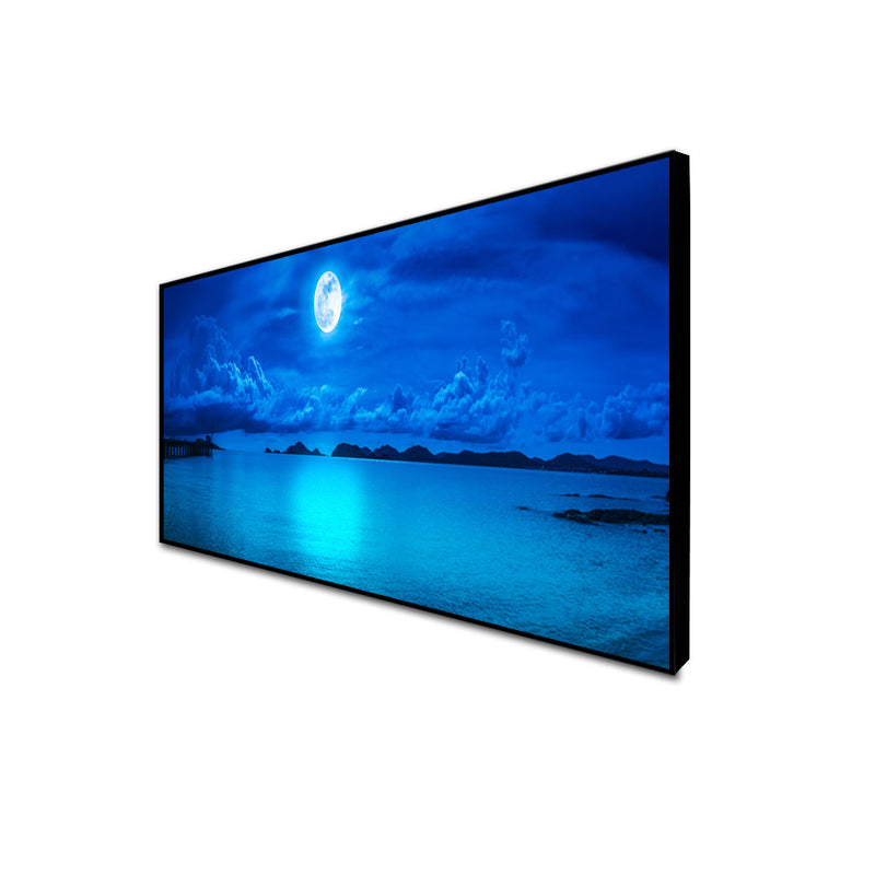 Blue Heaven In Earth Floating Frame Canvas Wall Painting