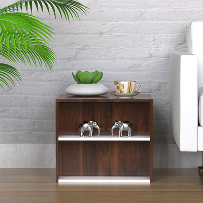 Duo Side Table in Acacia Dark