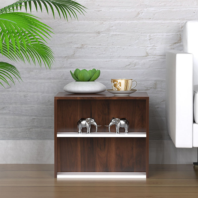 Duo Side Table in Acacia Dark
