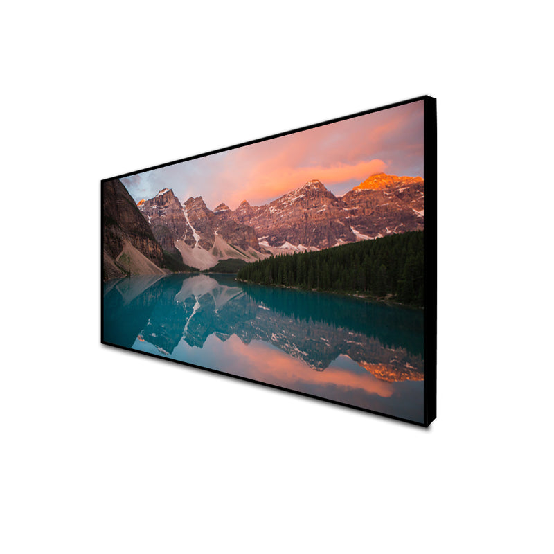 Mountain River View Canvas Floating Frame Wall Painting