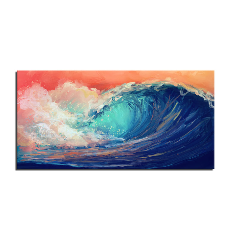 Colourful Sea Waves Canvas Wall Painting