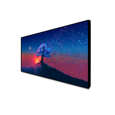 Abstract Tree Modern Canvas Floating Frame Wall Painting