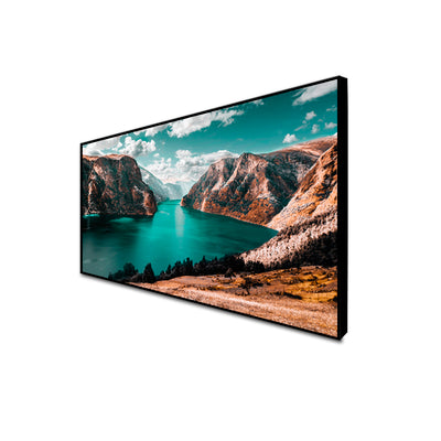 Moraine Lake Mountain View Canvas Floating Frame Wall Painting