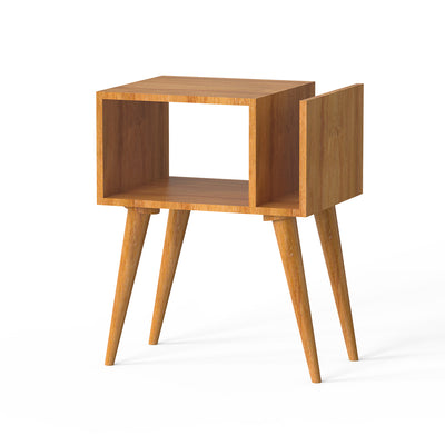 Flavio End Table In oak Finish Side Table