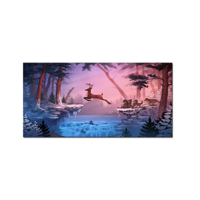 Abstract Deer Canvas Wall Painting