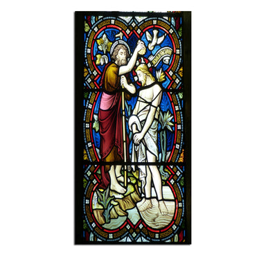 Baptism Of Jesus Christian Mosaic Art Canvas Wall Painting