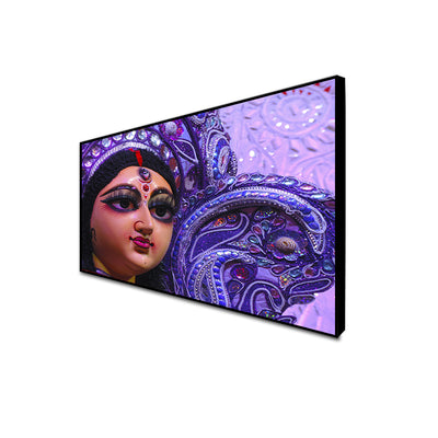 Goddess Durga Canvas Floating Frame Wall Painting