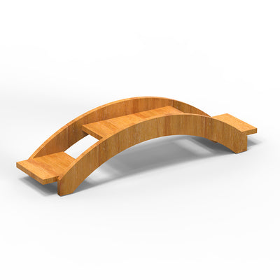 Large Bridge Shaped Wooden Planter Stand
