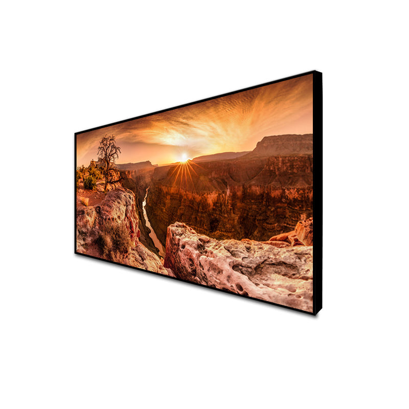 Sunset Grand Canyon Floating Frame Canvas Wall Painting