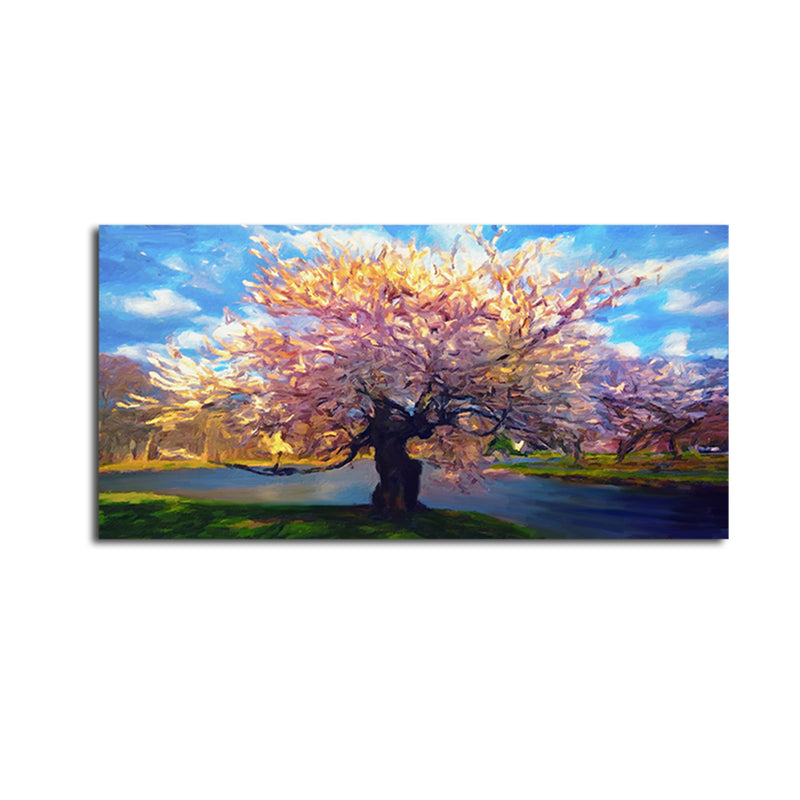Abstract Colorful Rainbow Tree Canvas Wall Painting