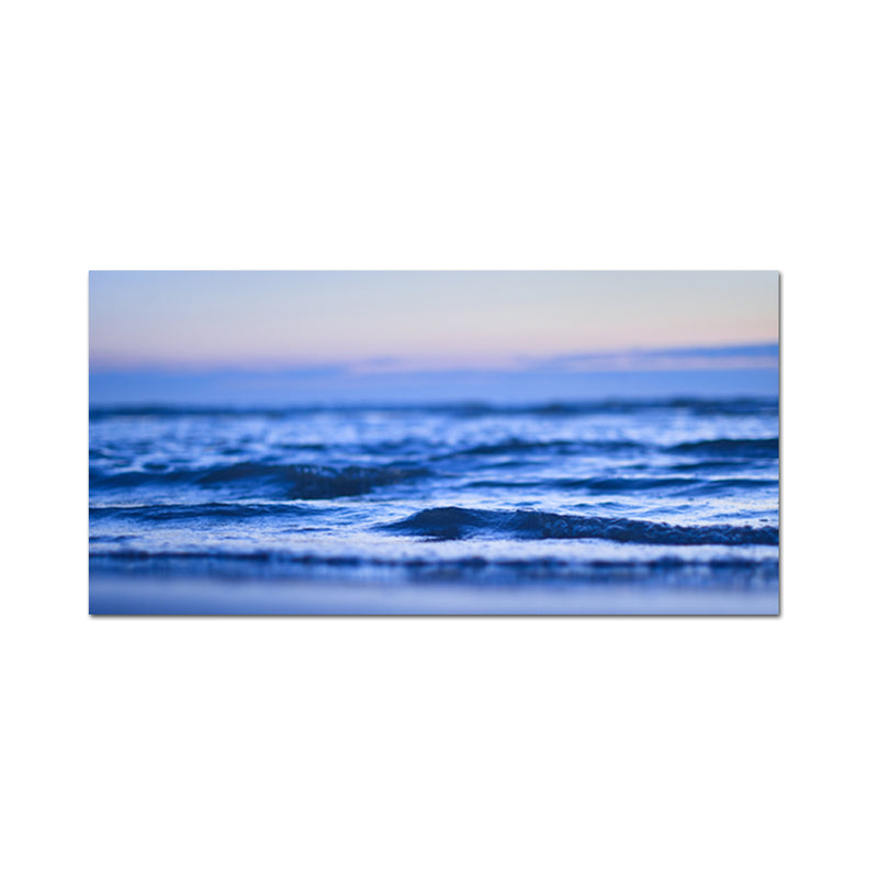 Blue Wave During Sunset Canvas Wall Painting