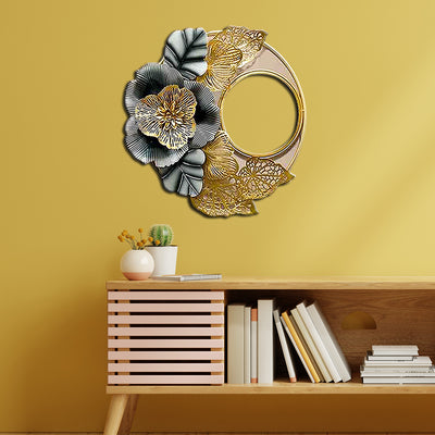 Flower's rounded Large Metal Wall Art