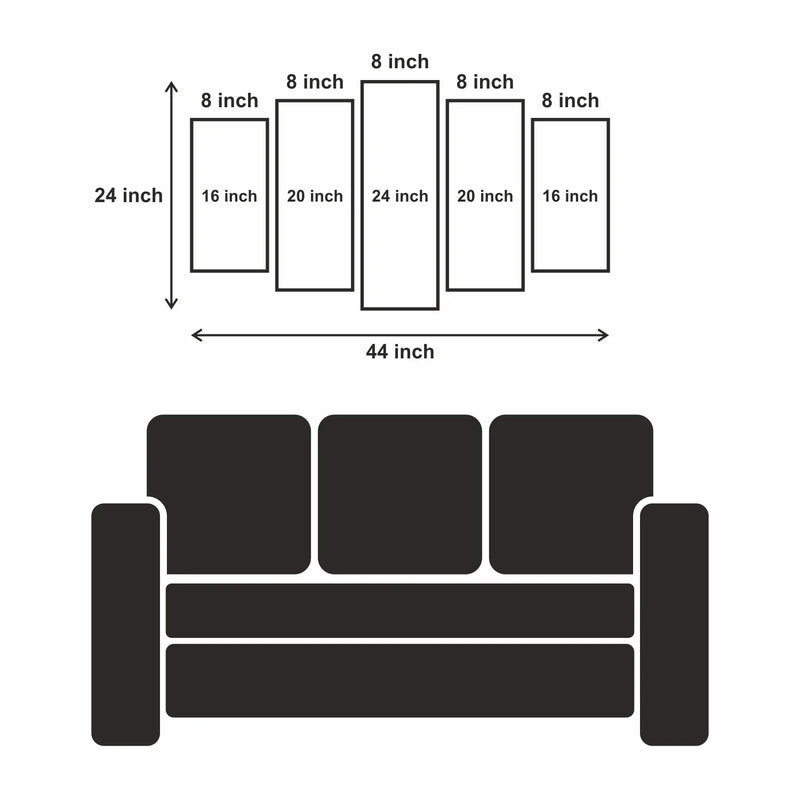 Highland Cattle With Scenic Canvas Wall Painting- With 5 Frames